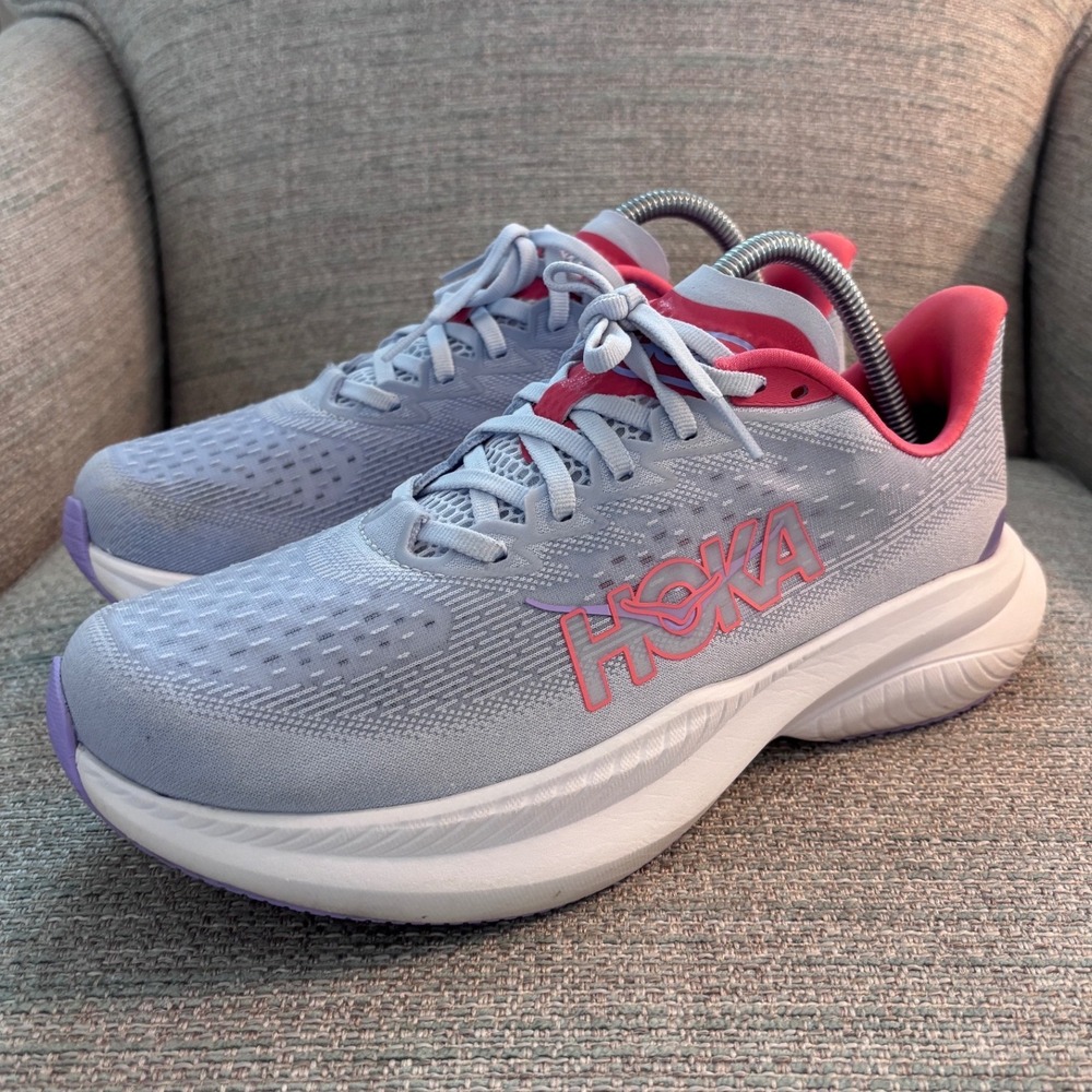 Hoka Mach 6 Wide Plein Air Pink Dusk Running Shoes 1147834 PLDS Womens 10D